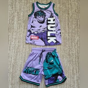 Marvel Hulk Basketball Tank And Shorts Set